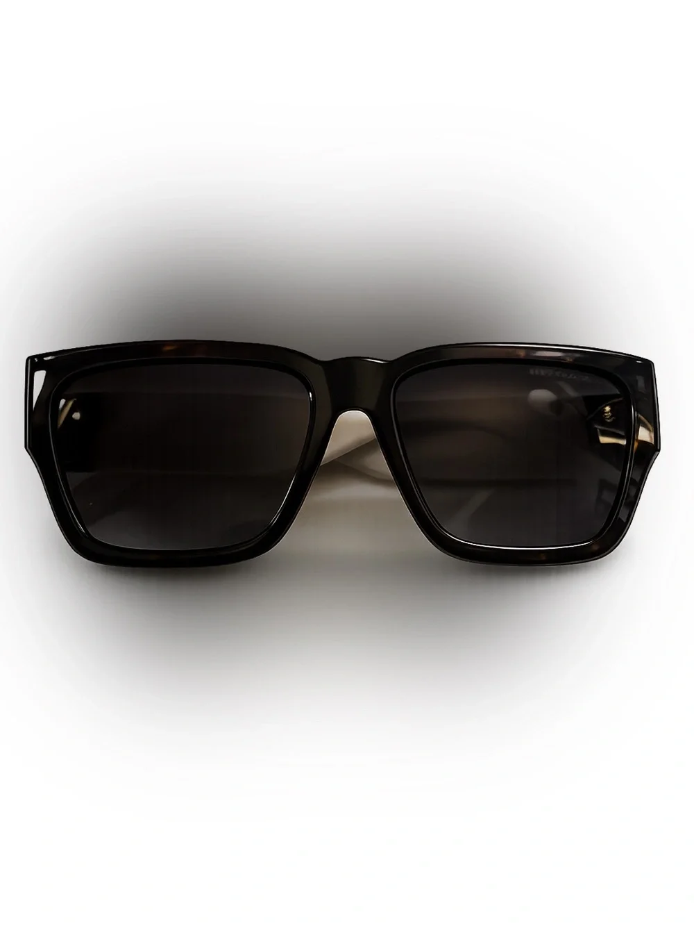 Marc Jacobs MARC 811/S Oversized Square Sunglasses Brown Ivory Gold Logo NEW